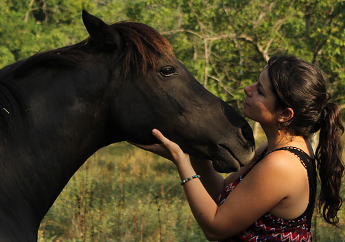 Emilie avec un cheval